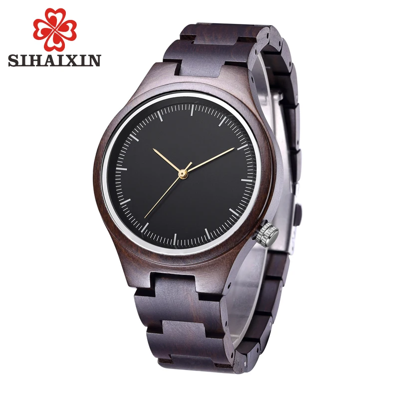

SIHAIXIN Personalized Women's Wood Watch With Retro Vintage Relogio Clock Woman Wooden Quartz Wristwatches Gift OEM Dropshipping