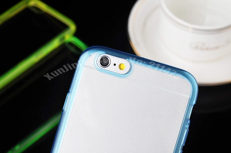 Claro de Tpu para Iphone 2 em 1 4.7 de Polegada de Telefone Tpu + Capa Lote Fino Colorido Transparente Case 6 Voltar Dura pc Via Dhl 100 Pçs - 15 High Quality Telefonia e Comunicação
