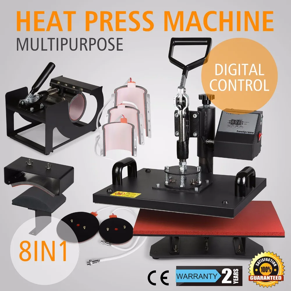 Vevor Professional 8 in 1 combo heat press machine sale Digital