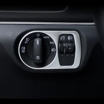 

Stainless Steel Headlight Switch Buttons Frame Decoration Cover Trim For Audi Q3 2013-2017 Car Interior Accessories