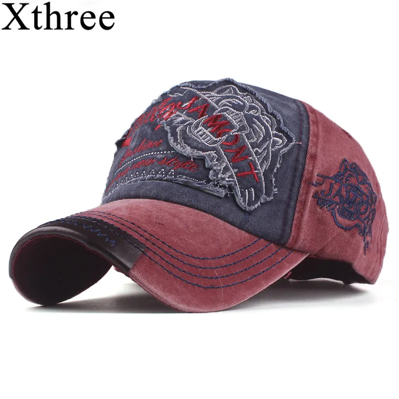Xthree, новинка, мытая хлопковая бейсболка, Snapback, шапки, осень, лето, шапка для мужчин, Женская кепка, s Casquette, шапки с вышивкой
