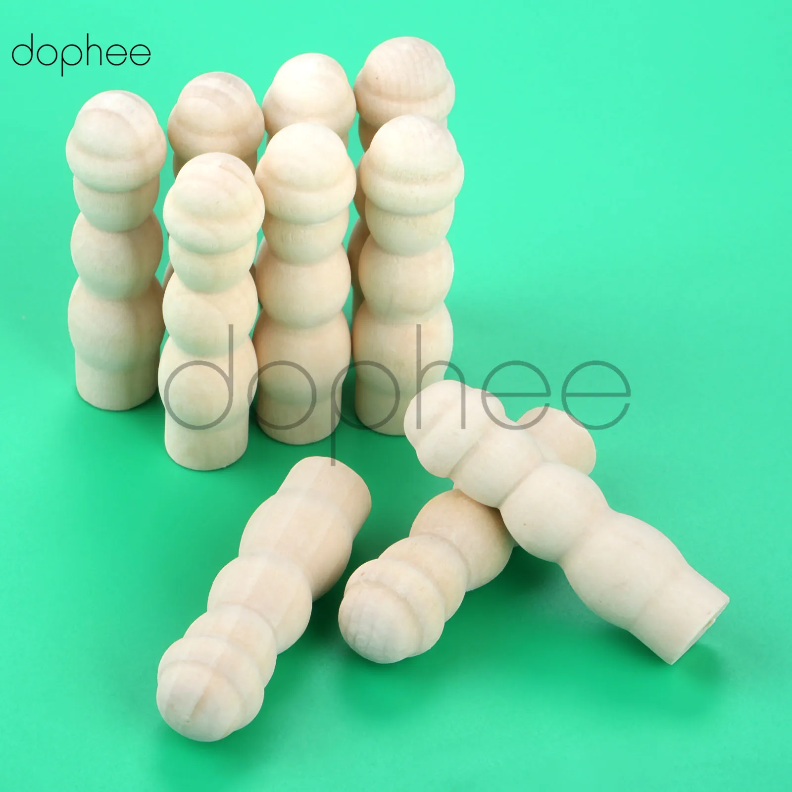 Dophee 10cs НЕОБРАБОТАННАЯ древесина мальчик Peg игрушка из натурального дерева DIY ремесла куклы украшения 35 мм 42 50 53 60
