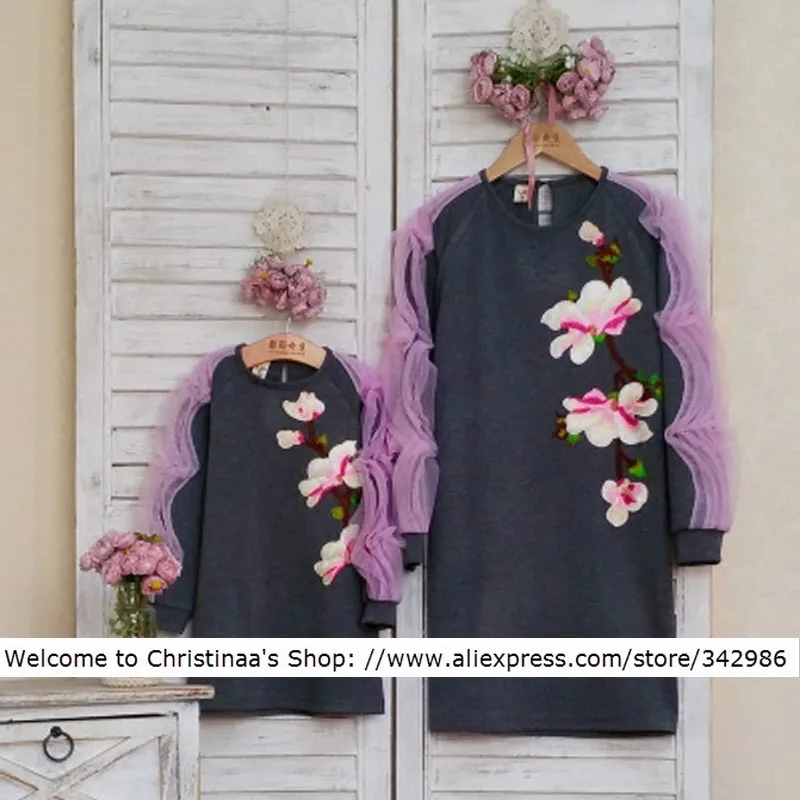 

Wholesale clothing family matching mother and daughter dresses plus Large size 3XL 4XL pregnancy maternity clothes Woman Girl