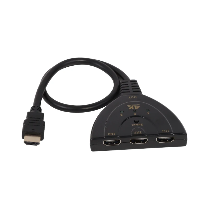 

Splitter For HDMI 3 Ports High Definition 4K 3 Input 1 Output Switcher Adapter Home Hudio Video Supplies Accessories