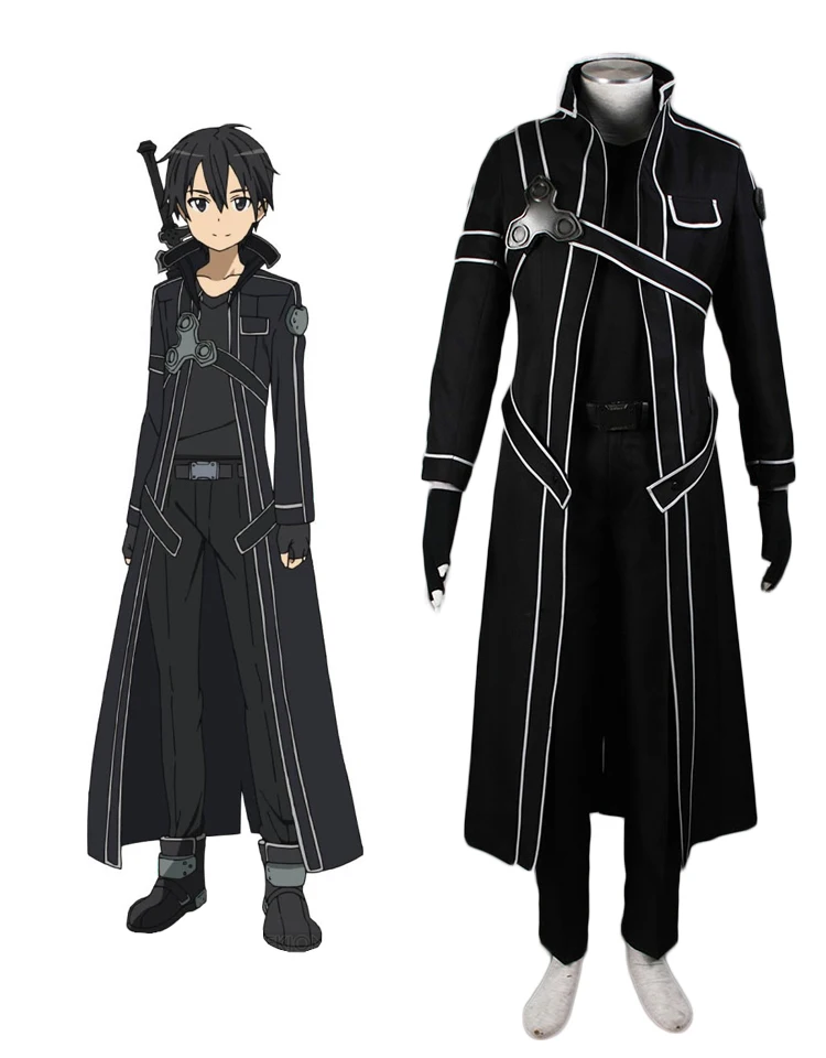 Sword Art Online Season 1 костюм Кирито для косплея Сделано на заказ|kirito cosplay costume|kirito cosplaycosplay