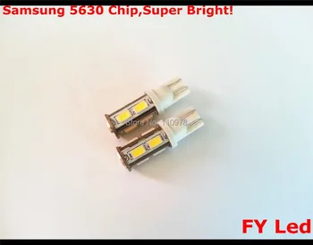 

4Pcs 12-24V W5W T10 Wedge Bulb 9SMD samsung Chip T10 led light For Car, Auto Vehicle Motorcycle, Scooter, Truck,RV, Boat, Marine