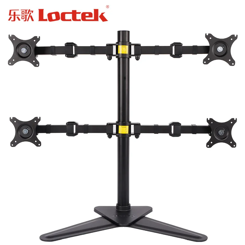 Loctek D2Q Full Motion 4 screen Monitor Holder Desktop Stand Retractable LED Display Mounting Bracket