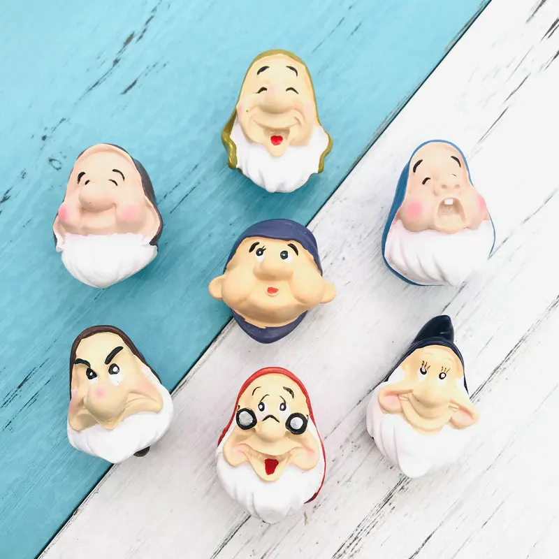 7pc Euro Fairy Tales Image Dresser Knobs Cartoon Dwarfs Drawer