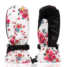 Водонепроницаемые теплые женские зимние лыжные перчатки для сноуборда, снегоходы, мотоциклетные перчатки для спорта на открытом воздухе