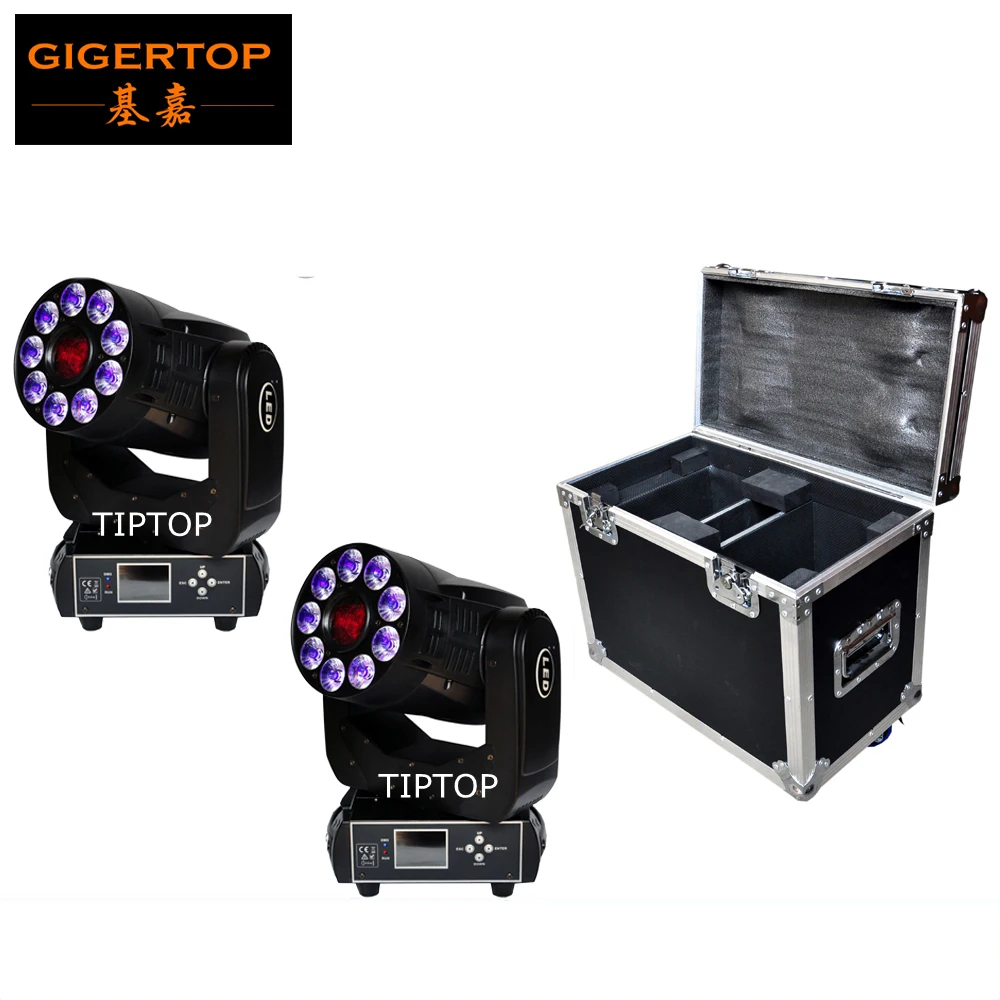 China Flightcase 2IN1 Pack Club 1*75W+9*12W led moving head light/ stage dj mini led moving head light / gobo spot led light