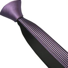 LAMMULIN мужские галстуки для костюма Фиолетовый Узел контрастный черный полуфиолетовый вертикальный полосатый шейный платок из микрофибры обтягивающий галстук 6 см галстук
