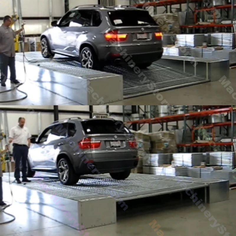 Pneumatic ramps spray booth 9