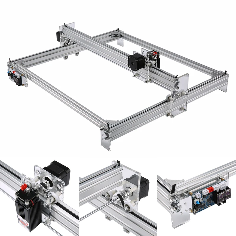 Mini Laser Engraving CNC Machine Made Of Aluminum alloy and Acrylic Frame Material for Wood