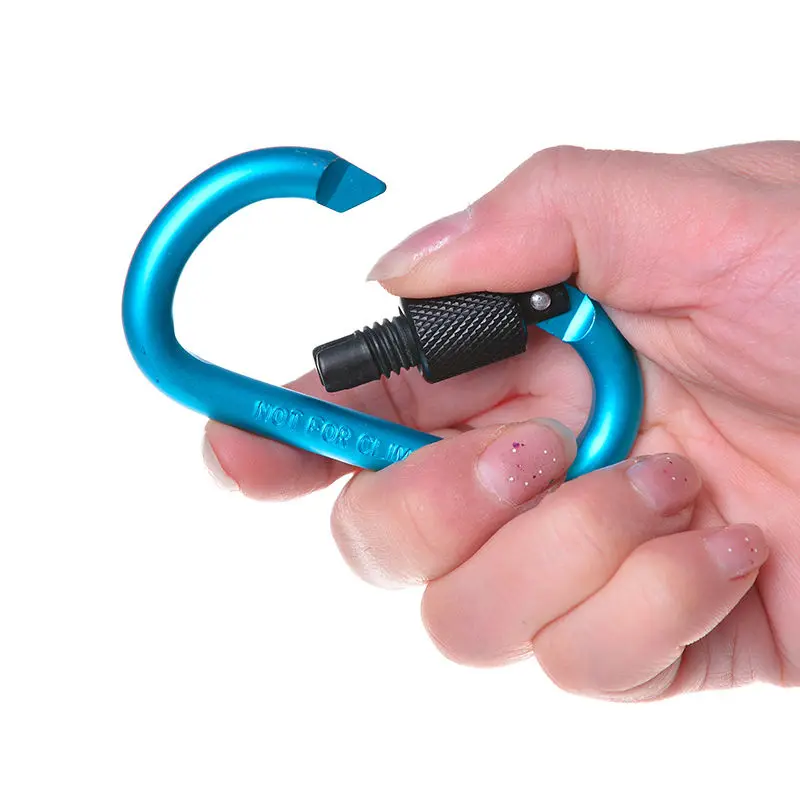 YOUGLE الألومنيوم D-حلقة المفاجئة الربيع حلقة تثبيت بكلاب قفل Clip Keychain ظهره شنقا مشبك أدوات في الهواء الطلق