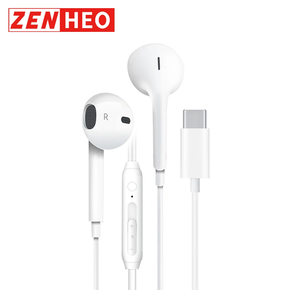 Проводные наушники ZENHEO usb type-C с микрофоном и проводным управлением для Android Hifi