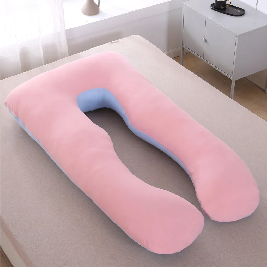 Женская Подушка для беременных, одноцветная Подушка для сна, u-образная подушка, подушка для живота, хлопок, подушка для кормления, горячая распродажа