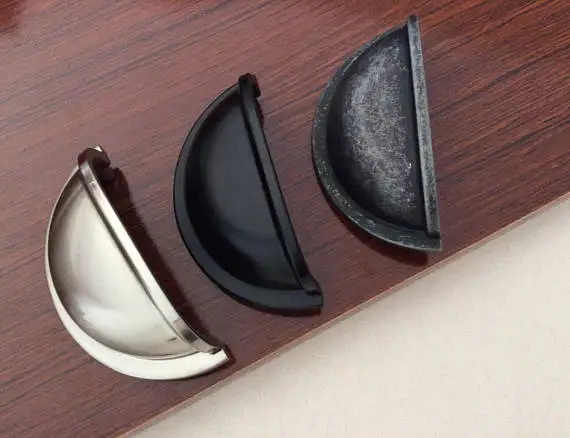 Retro Bowl Drawer Pull Dresser Pulls Knobs Handles Shell Cup