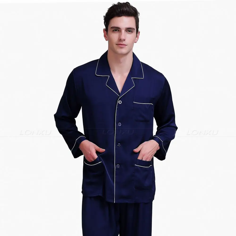 S,M,L,XL,XXL,XXXL,4XL_Fits All Seasons Mens Silk Satin Pajamas Pyjamas Set Sleepwear Set Loungewear U.S S,M,L,XL,XXL,XXXL,4XL_Fits All Seasons Mens Silk Satin Pajamas Pyjamas Set Sleepwear Set Loungewear U.S