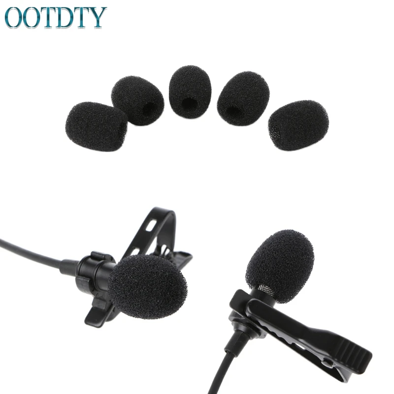 

5X Round Ball Lavalier Microphone Foam Windscreen Sponge Windshields 6mm Opening