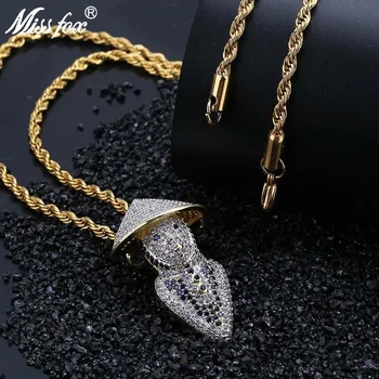 

MISSFOX Hip Hop Casual Cloak Old Men Long Necklace 24K Gold Plated AAA Cubic Zirconia My Orders Free Shiping Harajuku Neckless