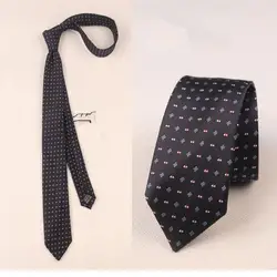 Повседневное Бизнес полиэстер шелковый галстук тощий галстук классический дизайн с полосками Галстуки для Mens Свадебный костюм тонкий