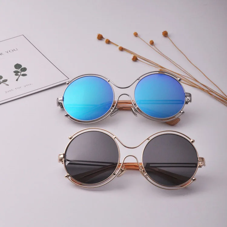 Милые мальчики и девочки круглые винтажные очки детские солнцезащитные очки модные UV400 очки Gafas детские очки De Sol n856