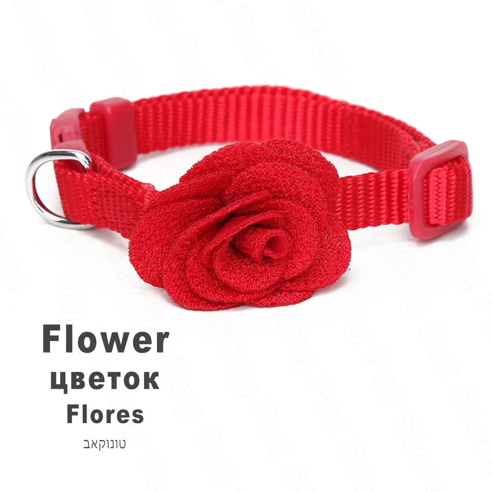 Small-Dog-Puppy-Collar-for-Cat-Kitty-Pet-Nylon-Necklace-Collars-Breakaway-Adjustable-Flower-Collar-Lead (1)