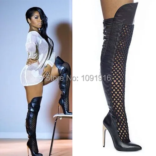 women in thigh boots