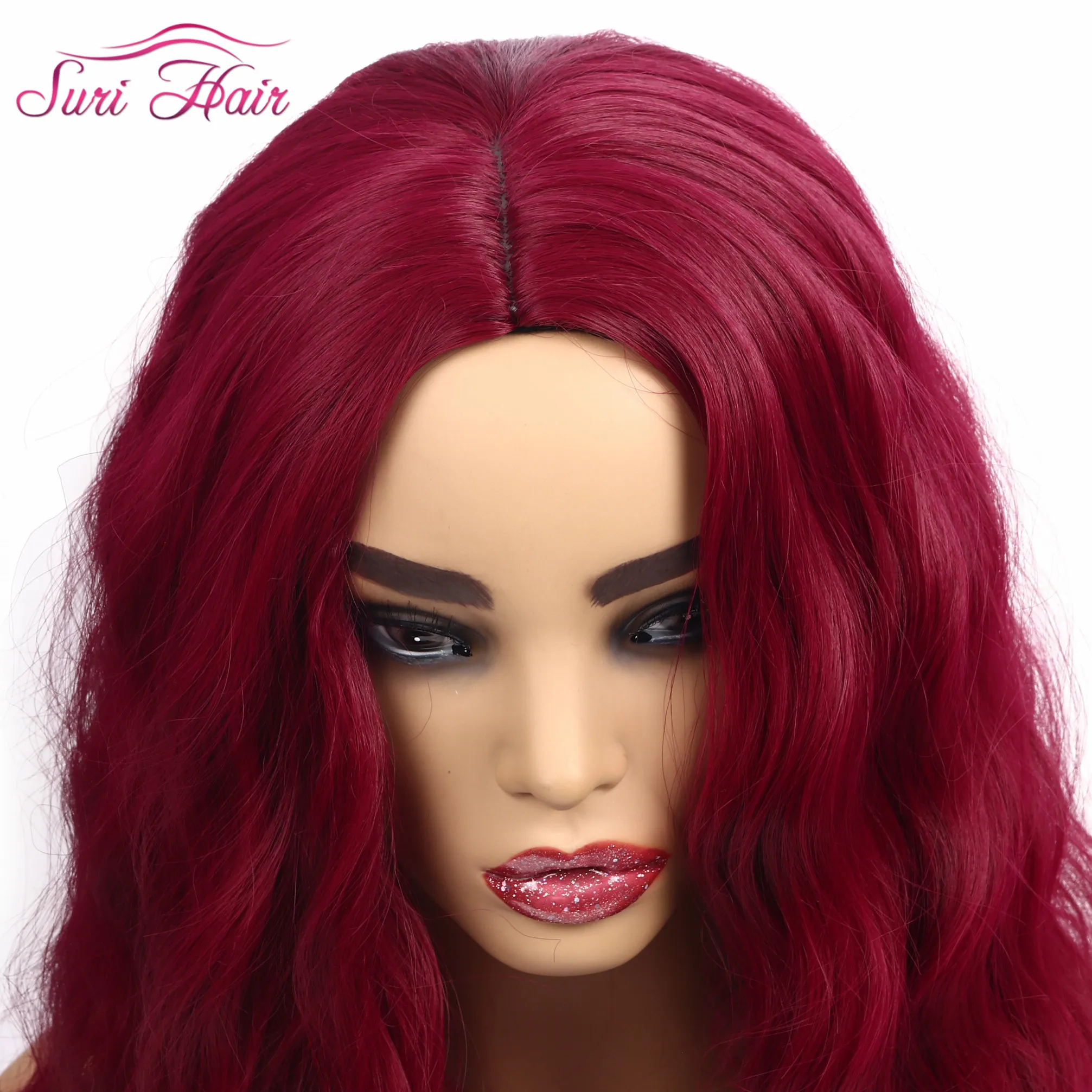 Suri волосы короткие синтетические парики для белых женщин Американский смешанный красный волос Бесшовные Жаростойкие тела волна парик Косплей парики без челки