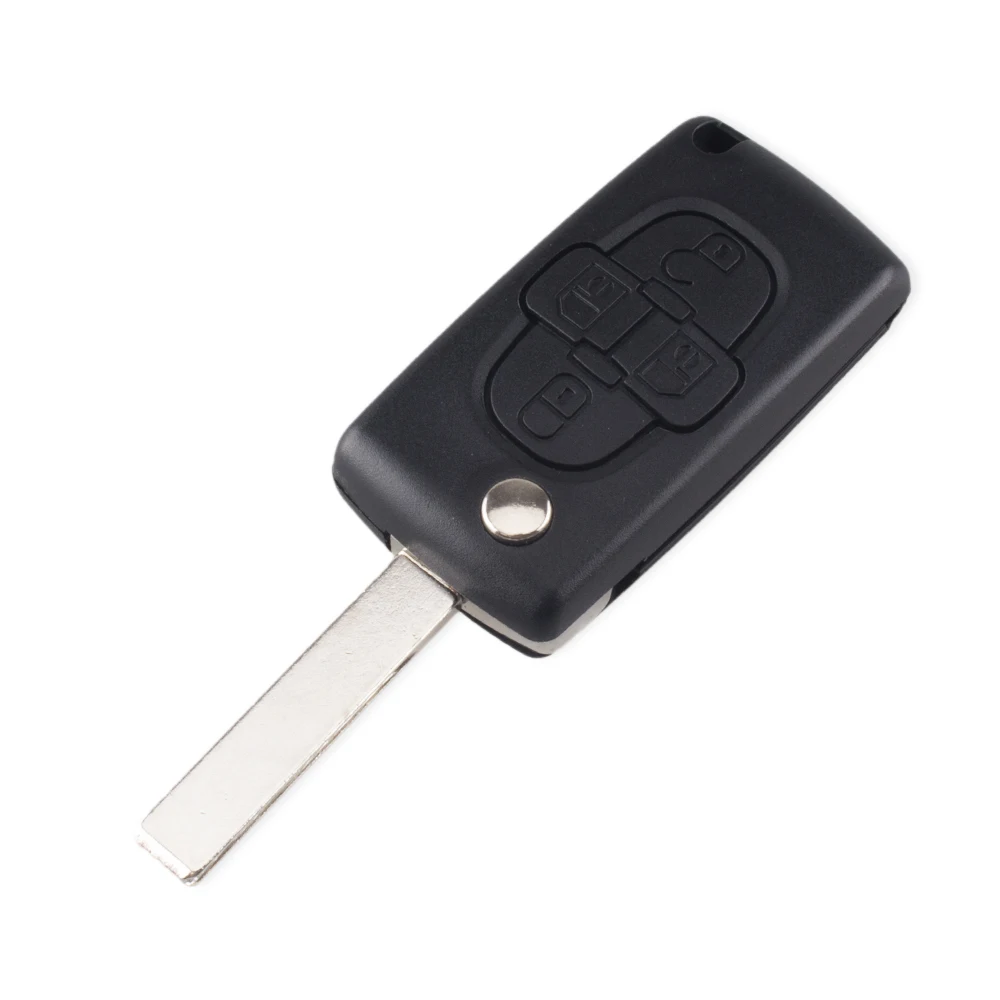 KEYYOU 2 кнопки Флип Складные дистанционного ключа автомобиля чехол CE0523 для peugeot 1007 для Citroen C8 HU83 лезвие
