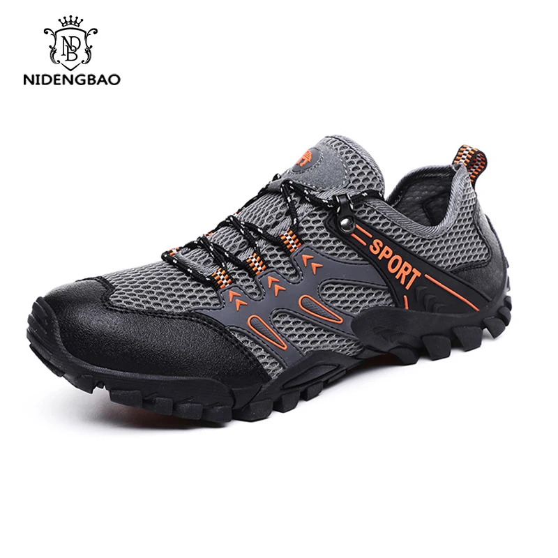 

Summer Men Hiking Shoes Lace Up Men Sport Shoes Mesh Outdoor Men Sneakers Climbing Shoes Man Trekking Footwear Free Shipping