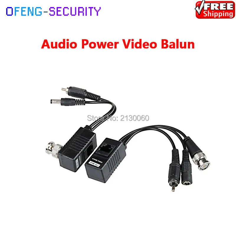 

5pcs/lot Video Balun RJ45 Video Balun Twisted-pair Transmission CCTV Camera Solution Audio Video and Power over CAT5/5E/6 Cable
