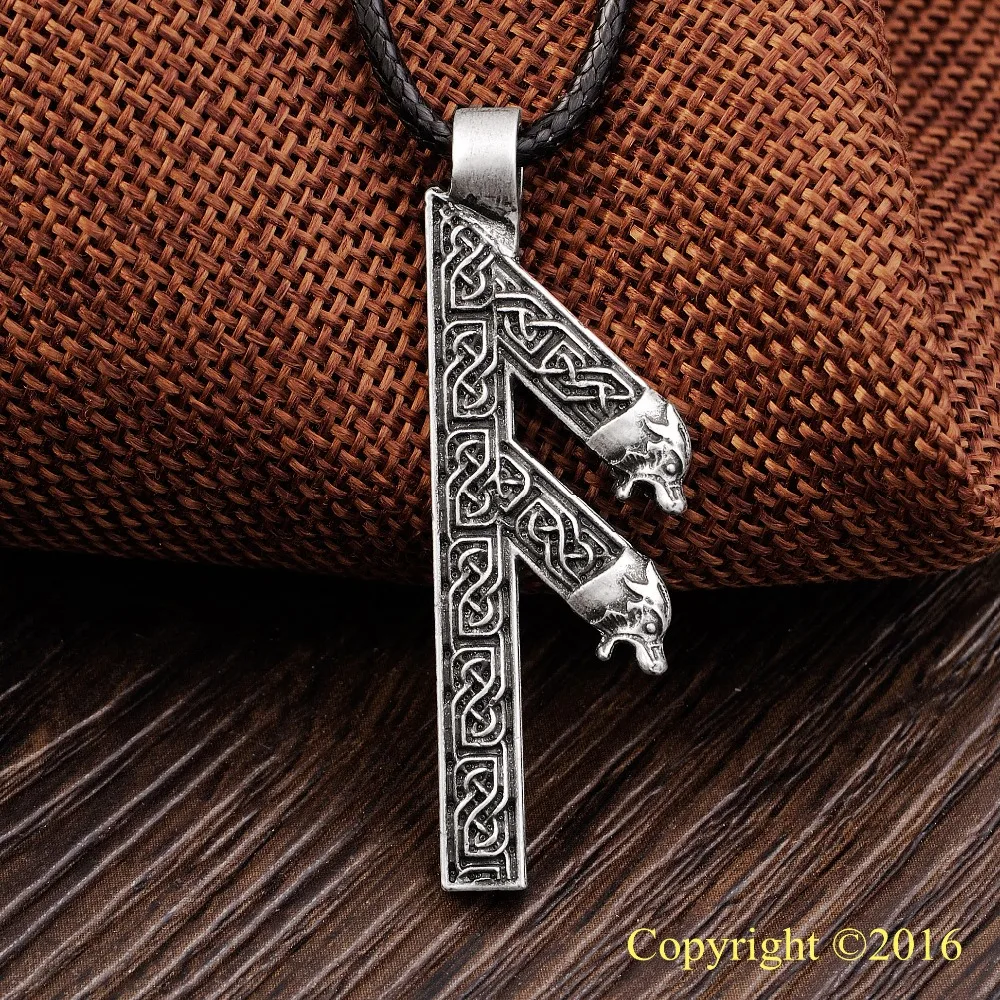 

LANGHONG 10pcs Elder Futhark Rune Pendant ANSUZ Rune Yggdrasil Viking Amulet PENDANT Runic Nordic Talisman Pendant