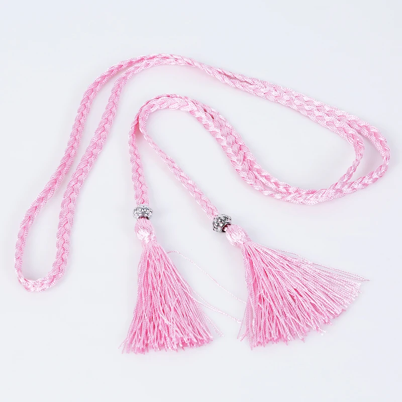 

Hot Decorated Waist Chain Waist Belt Ladies Dress Belt Corset Thin Strap Women Girls Folk-Custom Tassel Braided Belt