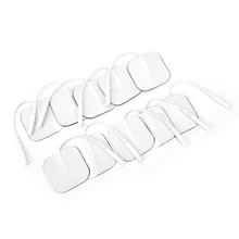 10 шт. 4*4 см стимулятор нерва с 2 мм штепсельной вилкой электрода колодки десятки электродов для десятков Цифровой Терапии Машина Массажер