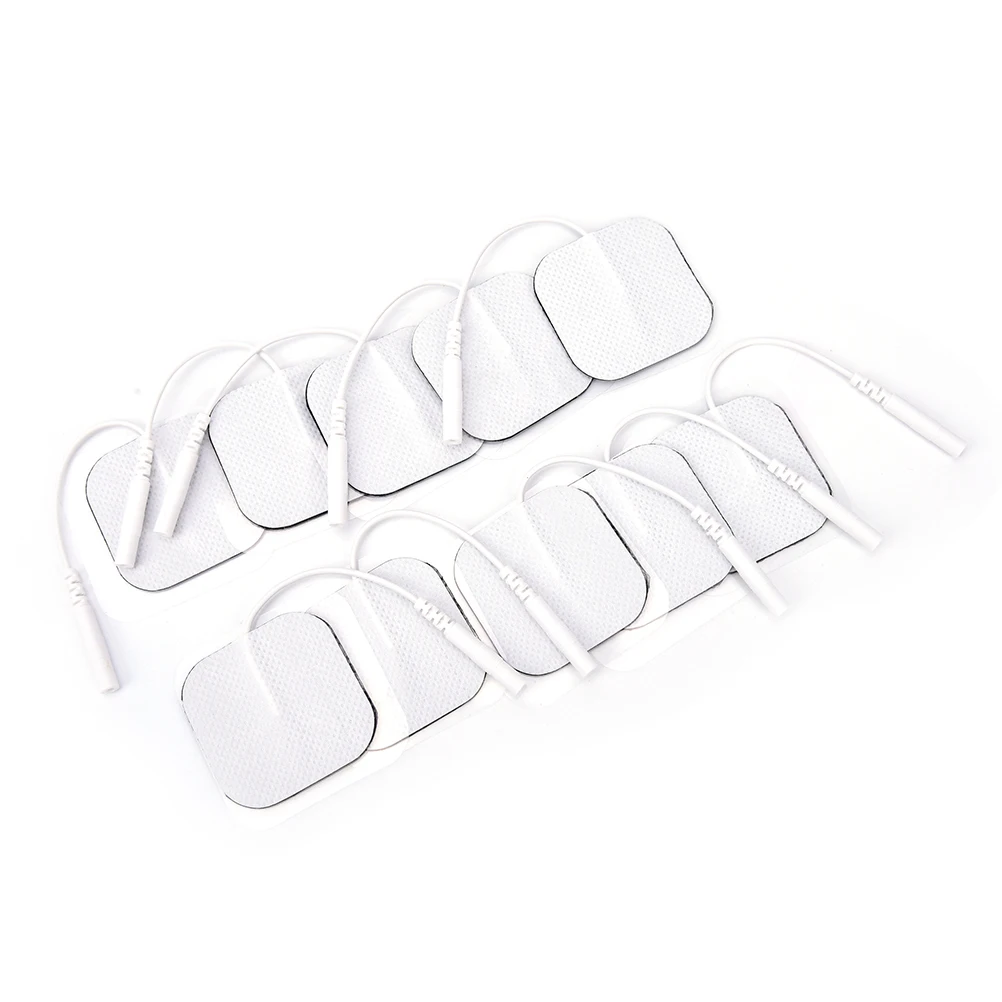 10 Pcs 4*4cm Nerve Stimulator With 2mm Plug Electrode Pads Tens