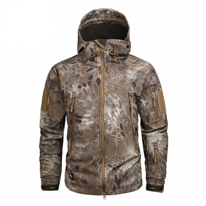 Billig Winter Herren Armee Camouflage Jacke Fleece Mantel Militärische Taktische Jacke Windjacke Jagd Kleidung Wasserdichte Soft Shell Jacken