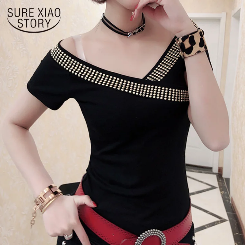 

women Short Sleeve Summer T-Shirt camisetas verano mujer 2019 tshirt women plus size tops Off Shoulder t shirt women 4463 50