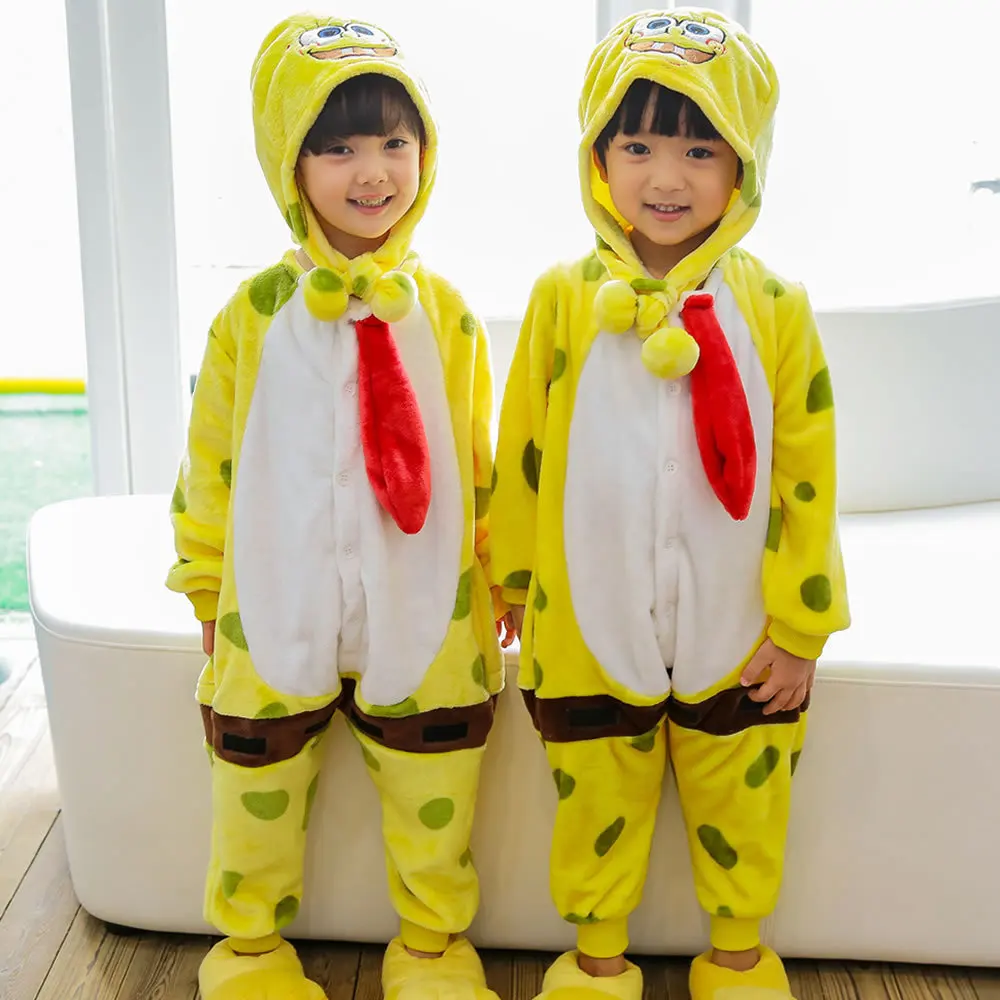 Детский комбинезон с единорогом, зимняя Пижама кигуруми с покемонами для девочек, детская пижама с капюшоном с рисунком панды для мальчиков, одежда для сна, комбинезон - Цвет: 5