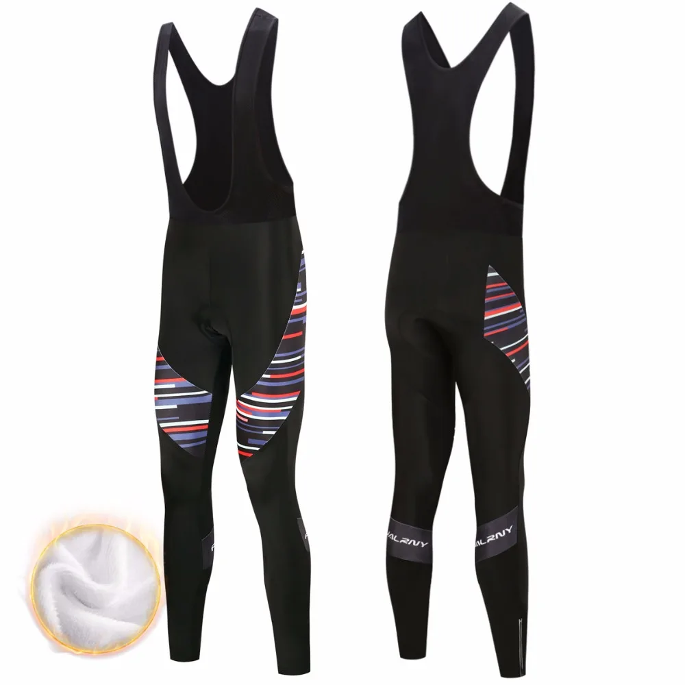 FUALRNY Keep Warm Thermal Riding Bicycle Bib Pants Winter Cycling