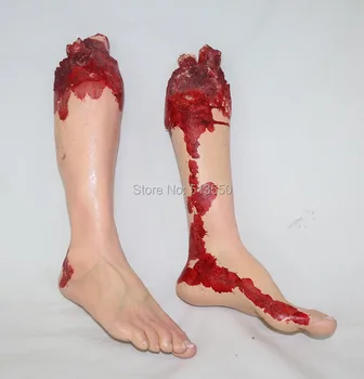 

Gory Body Parts Leg Cut Off Bloody Halloween Prop Haunted House
