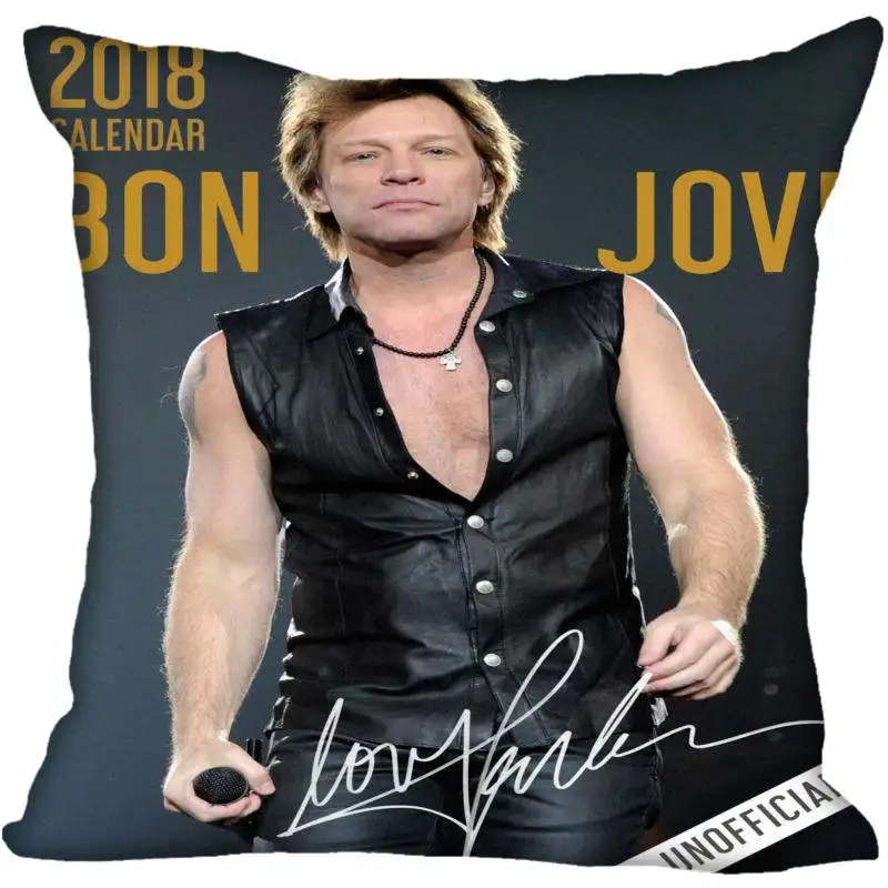 На заказ Bon Jovi квадратный чехол для подушки на заказ на молнии для спальни домашний чехол для подушки 1 шт. на заказ 40x40 см - Цвет: 5