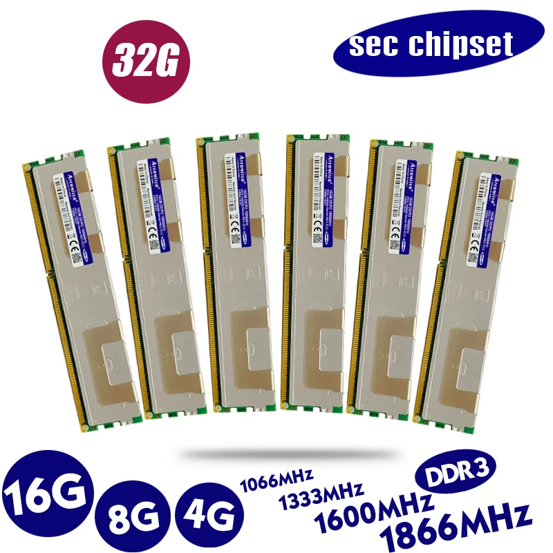 

original 8GB DDR3 1333MHz 8G 1333 REG ECC radiator server memory RAM work 16gb 24gb 16g 24g 32gb 32g Lifetime Warranty LGA 2011