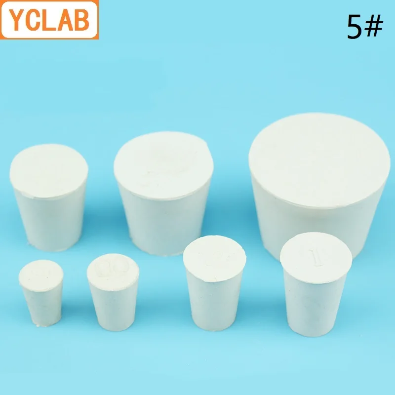 YCLAB 5 # белая резиновая пробка для стеклянной колбы верхний диаметр 29 мм * нижний 22