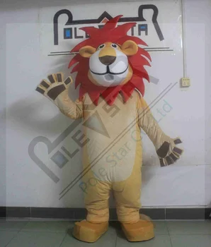 

red hair lion mascot costumes hot sale EVA head lion walking actor