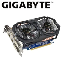 Gigabyte графическая карта gtx 750 ti 2GB на базе NVIDIA GeForce GTX 750 Ti GPU GDDR5 128-bit Видеокарта для pc gamer б/у карт