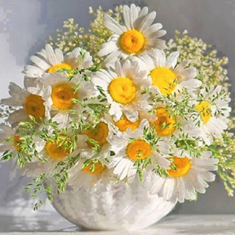 

Diy 5d Diamond Embroidery Flower Needlework Cross Stitch Full Square Resin Diamond Painting Landscape Wall Picture