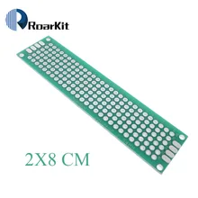 Placa pcb 2x8 cm, 1 peça, 2x8 cm, painel universal duplo, revestimento/tinning, pcb placa pcb dupla face 2.54mm