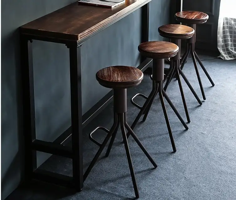 22110 Solid wood bar table and chair. Leisure bar table rotation..1222