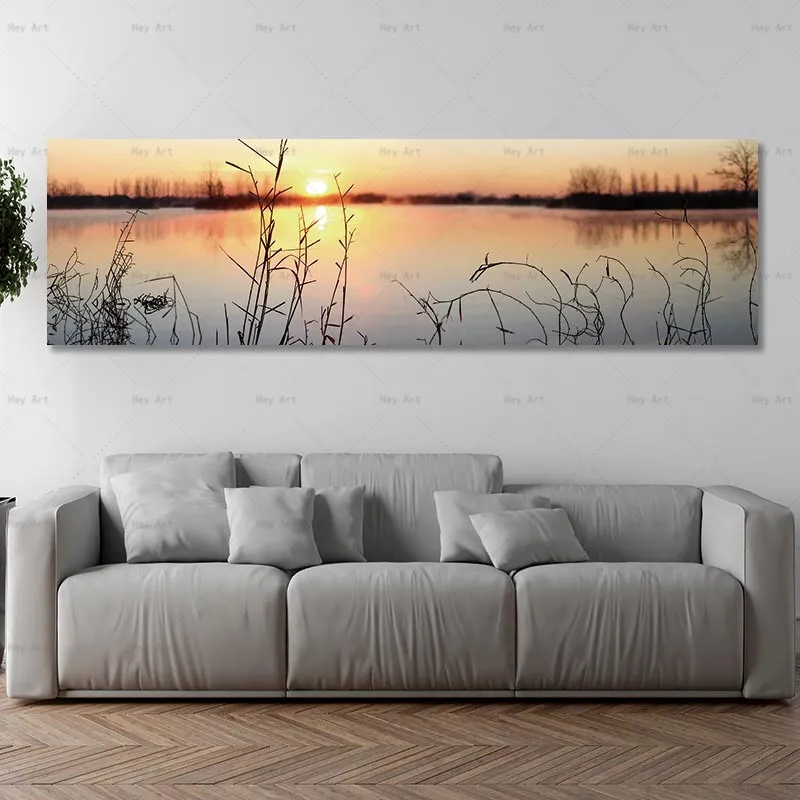 canvas painting wall picture art prints Sunset landscape Poster art Paintings for Living Room No Frame
